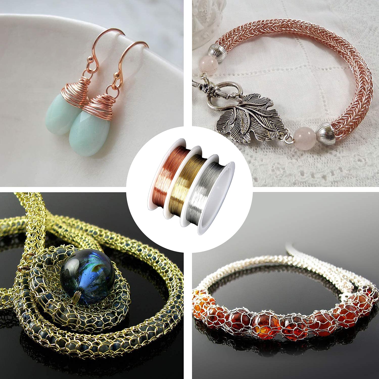 Amazon.co.jp: RICISUNG クラフトワイヤー アクセサリー ビーズ通し